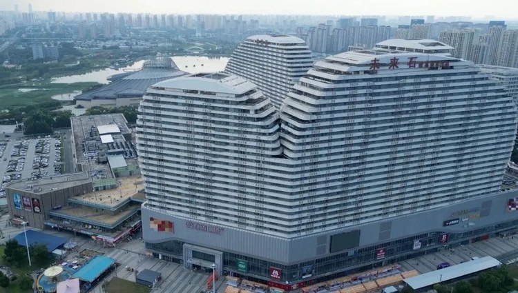 朔州将来石万达广场贸易综合体航拍全景